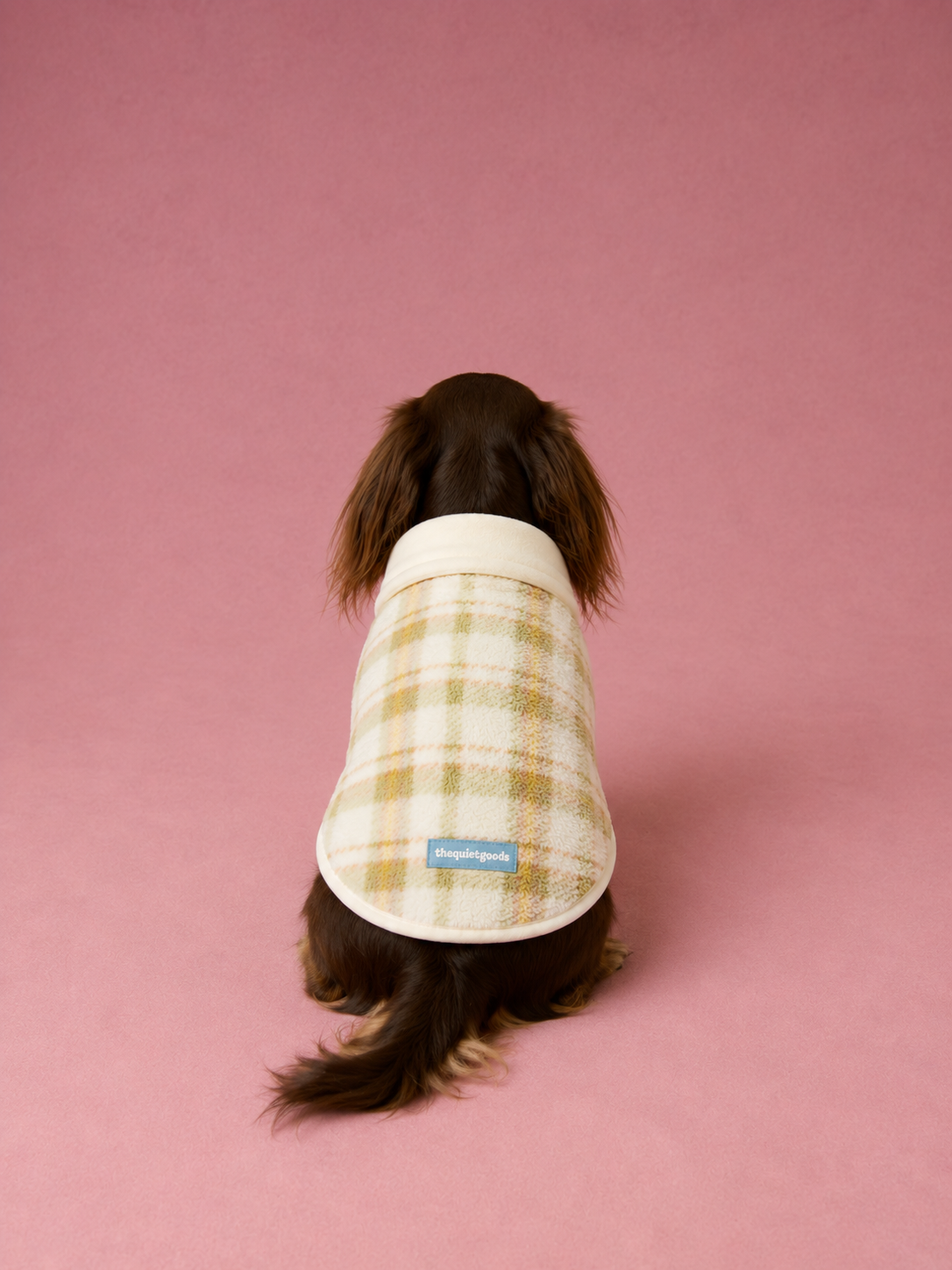 Plaid Plush Winter Cape for Dogs