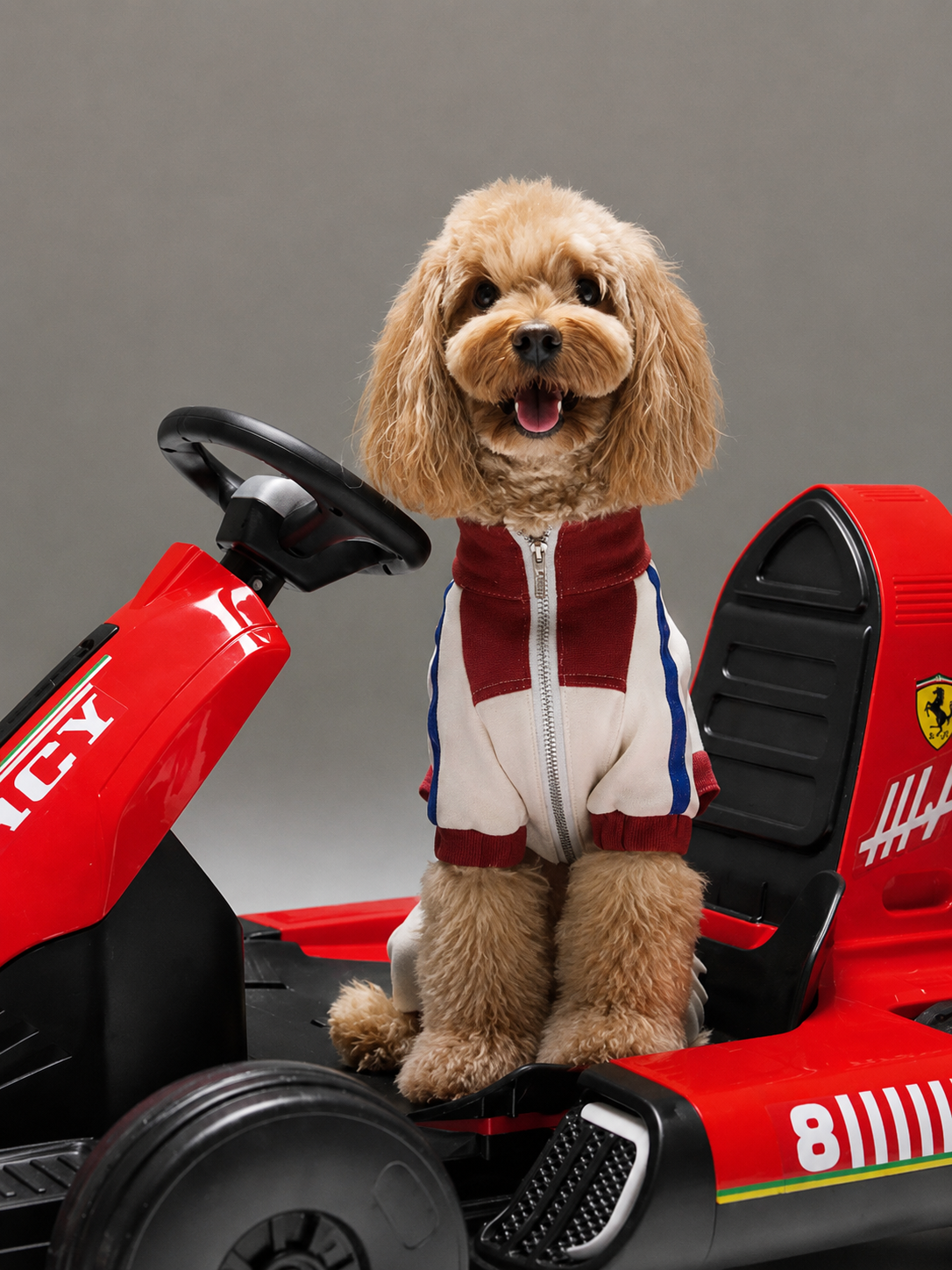 Sporty Moto Style Four-Leg Jumpsuit for Dogs