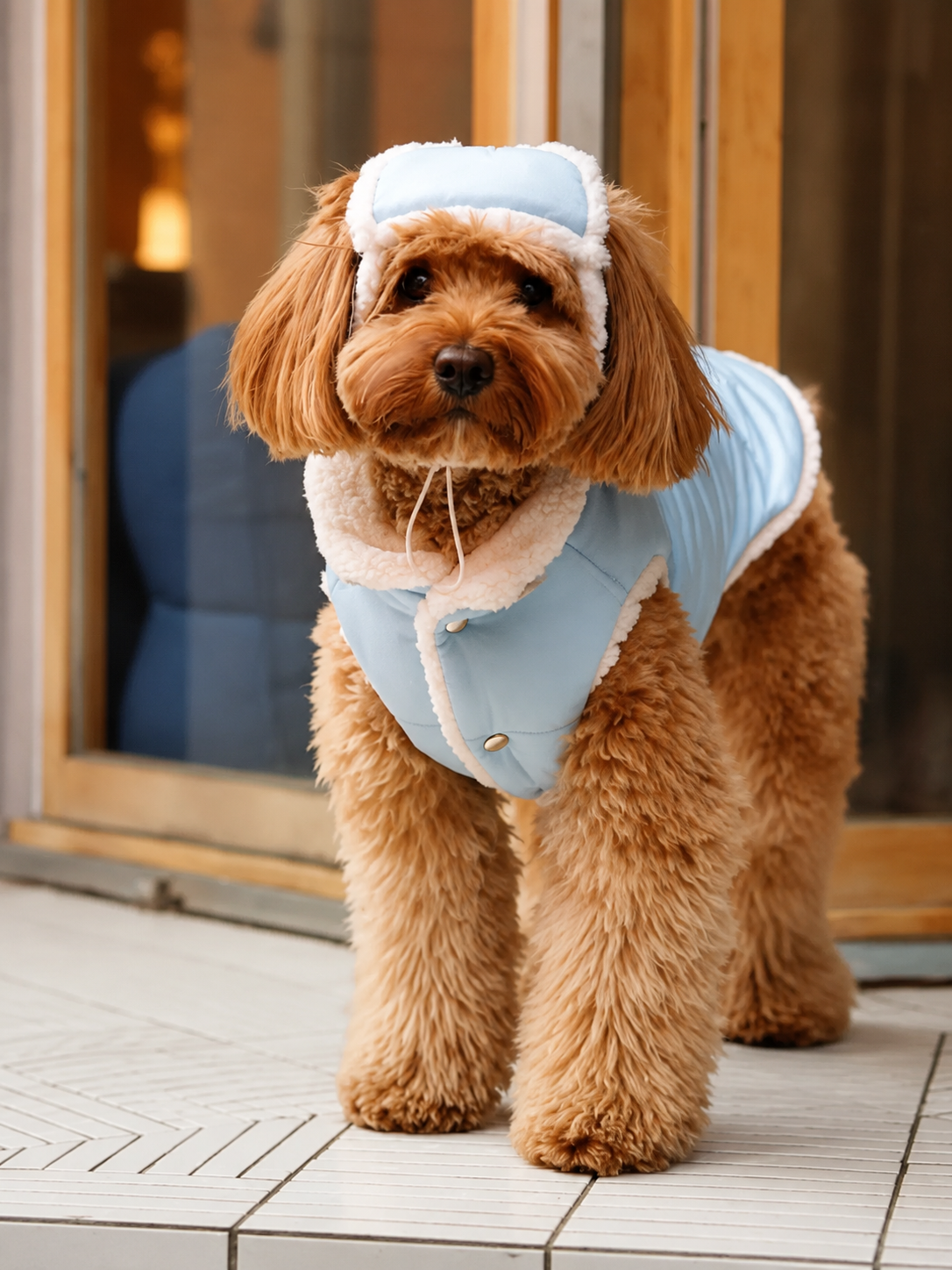 Vintage Faux Fur Aviator Hat for Dogs