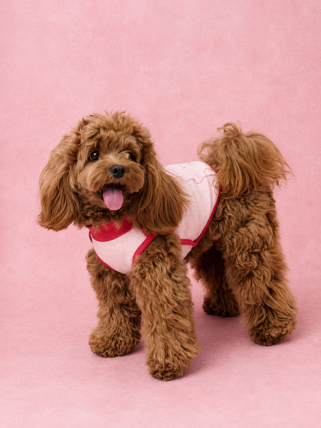 Contrast Edge Cotton Base Vest for Dogs